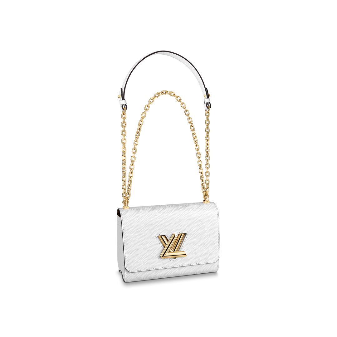 Louis Vuitton TWIST MM Handbag Epi Leather M55513 White